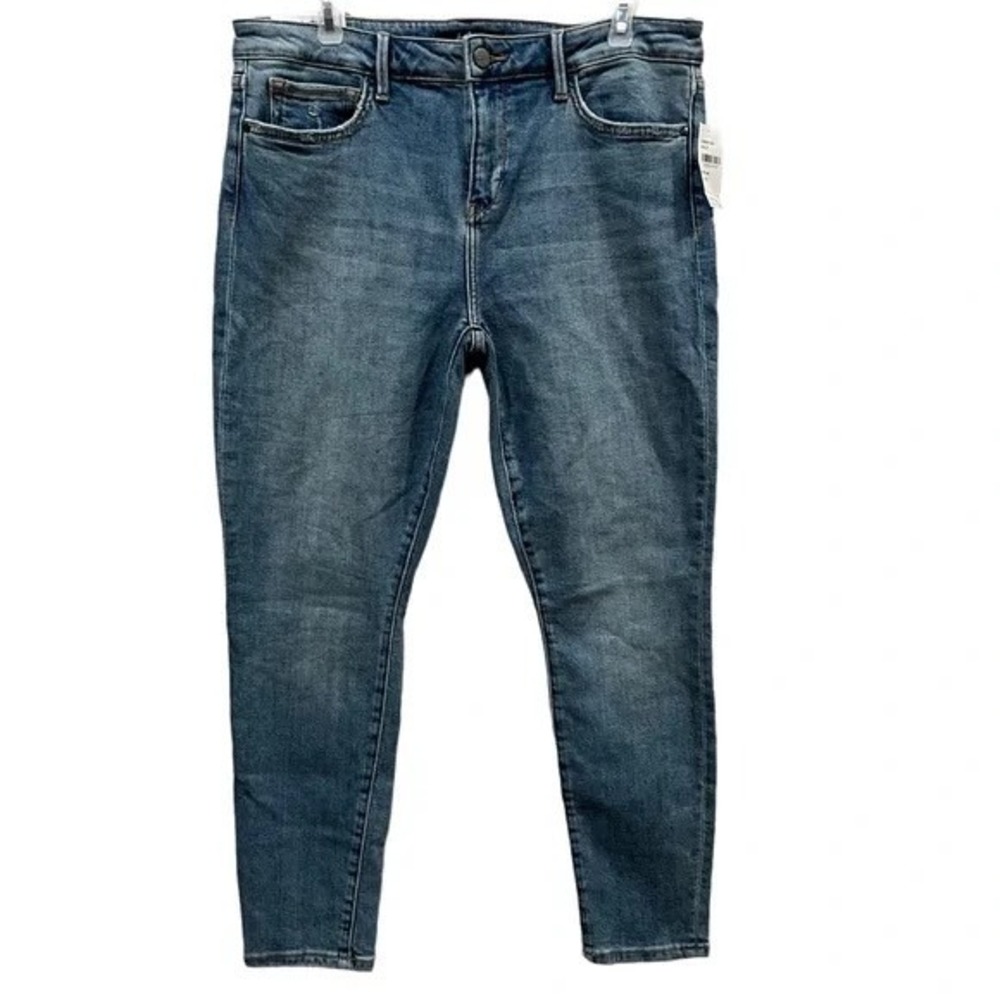 Sam Edelman The Kitten Mid Rise Skinny Ankle Jeans Blue Size 14/32 Stretch Denim